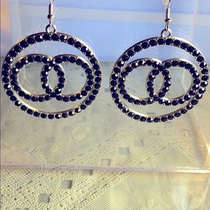 CRYSTAL COLLECTION- Black Crystal Earrings.